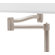 Fangio Lighting Swing Arm Table Lamp in Brushed Steel