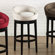 Armen Living Igloo Microfiber Swivel Barstool in Cream