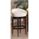 Armen Living Igloo Microfiber Swivel Barstool in Cream