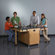 Diversified Woodcrafts 4 Student Double Faced Workstation With Cupboard