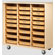 Diversified Woodcrafts Mobile Tote Tray Storage Cabinet