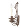 Quoizel Laila Two Light Wall Sconce in Rustic Antique Bronze