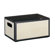 OIA Jute Stackable DVD Holder in Dark Brown and Linen