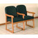 Wooden Mallet Prairie Two Seat Guest Chair
