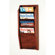 Wooden Mallet Four Pocket Wall Mount Magazine Rack
