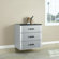 Sauder Tuff Duty Three Drawer Base Cabinet in Polished Silver