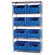 Quantum Storage Q-Stor 5 Shelf Unit with Giant Hopper Bins (74" H x 36" W x 18" D) with Optional Mobile Kit