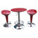 Boraam Industries Inc Luna Adjustable 3 Piece Pub Set in Red