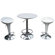 Boraam Industries Inc Luna Adjustable 3 Piece Pub Set in White