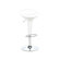 Boraam Industries Inc Luna Adjustable Scoop Swivel Bar Stool in White (Set of 2)