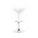 Boraam Industries Inc Luna Adjustable Scoop Swivel Bar Stool in White (Set of 2)