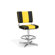 Chromcraft Retro Striped Counter Height Stool