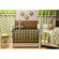 Bacati Mod Dots/Stripes Green/Choco Stripes Crib Sheet