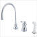 Elements of Design One Handle Widespread Kitchen Faucet with Porcelain Lever Handles