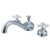 Elements of Design Double Handle Deck Mount Roman Tub Faucet Trim Porcelain Cross Handle