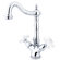 Elements of Design Heritage Single Hole Bathroom Faucet with Double Porcelain Cross Handles