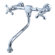 Elements of Design Heritage Wall Mounted Sink Bathroom Faucet with Double Cross Handles