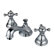 Elements of Design Widespread Bathroom Faucet with Double Buckingham Cross Handles