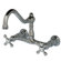 Elements of Design Wall Mounted Sink Faucet with Double Metal Cross Handles