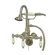 Elements of Design Vintage Three Handle Wall Mount Clawfoot Tub Faucet with Handshower