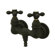 Elements of Design Vintage Double Handle Wall Mount Clawfoot Tub Faucet Trim Metal Cross Handle