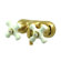 Elements of Design Hot Springs Double Handle Wall Mount Clawfoot Tub Faucet Trim Porcelain Cross Handle