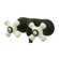 Elements of Design Hot Springs Double Handle Wall Mount Clawfoot Tub Faucet Trim Porcelain Cross Handle
