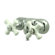 Elements of Design Hot Springs Double Handle Wall Mount Clawfoot Tub Faucet Trim Porcelain Cross Handle