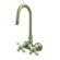 Elements of Design Hot Springs Double Handle Wall Mount Clawfoot Tub Faucet Trim Porcelain Cross Handle