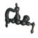 Elements of Design Hot Springs Double Handle Wall Mount Clawfoot Tub Faucet Trim Metal Lever Handle