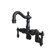 Elements of Design Hot Springs Double Handle Wall Mount Clawfoot Tub Faucet Trim Metal Lever Handle