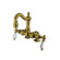 Elements of Design Hot Springs Double Handle Deck Mount Clawfoot Tub Faucet Trim Porcelain Lever Handle