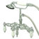 Elements of Design Hot Springs Three Handle Wall Mount Clawfoot Tub Faucet with Hand Shower
