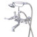 Elements of Design Hot Springs Double Handle Wall Mount Clawfoot Tub Faucet with Hand Shower