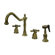 Elements of Design Heritage Two Handle Widespread Kitchen Faucet with Metal Cross Handles