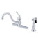 Elements of Design Deck Mount Single Handle Centerset Kitchen Faucet with Buckingham Lever Handle