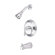 Elements of Design Vintage Thermostatic Pressure Balanced Tub Faucet with Solid Brass Shower Head with Metal Lever Handles