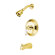 Elements of Design Vintage Thermostatic Pressure Balanced Tub and Shower Faucet with Solid Brass Shower Head with Porcelain Lever Handles