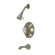 Elements of Design Heritage Thermostatic  Pressure Balanced Tub and Shower Faucet with Porcelain Cross Handles