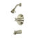 Elements of Design Vintage Thermostatic Pressure Balanced Tub and Shower Faucet with Metal Cross Handles