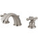 Elements of Design Widespread Bathroom Faucet with Double Metal Cross Handles