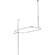 Elements of Design Oval Shower Rise with Enclosure