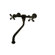 Elements of Design Heritage Wall Mounted Sink Bathroom Faucet with Double Cross Handles