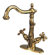Elements of Design Heritage Single Hole Bathroom Faucet with Double Cross Handles