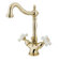Elements of Design Heritage Single Hole Bathroom Faucet with Double Porcelain Cross Handles