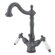 Elements of Design Heritage Single Hole Bathroom Faucet with Double Porcelain Lever Handles