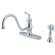 Elements of Design Heritage Singe Handle Centerset Kitchen Faucet with Buckingham Lever Handle