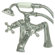 Elements of Design Double Handle Deck Mount Tub Only Faucet with Handshower