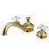 Elements of Design Double Handle Deck Mount Roman Tub Faucet Trim Porcelain Cross Handle