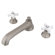 Elements of Design Metropolitan Double Handle Deck Mount Roman Tub Faucet Trim Porcelain Cross Handle